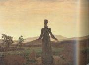 Caspar David Friedrich Woman Before the Setting Sun (mk10) oil on canvas